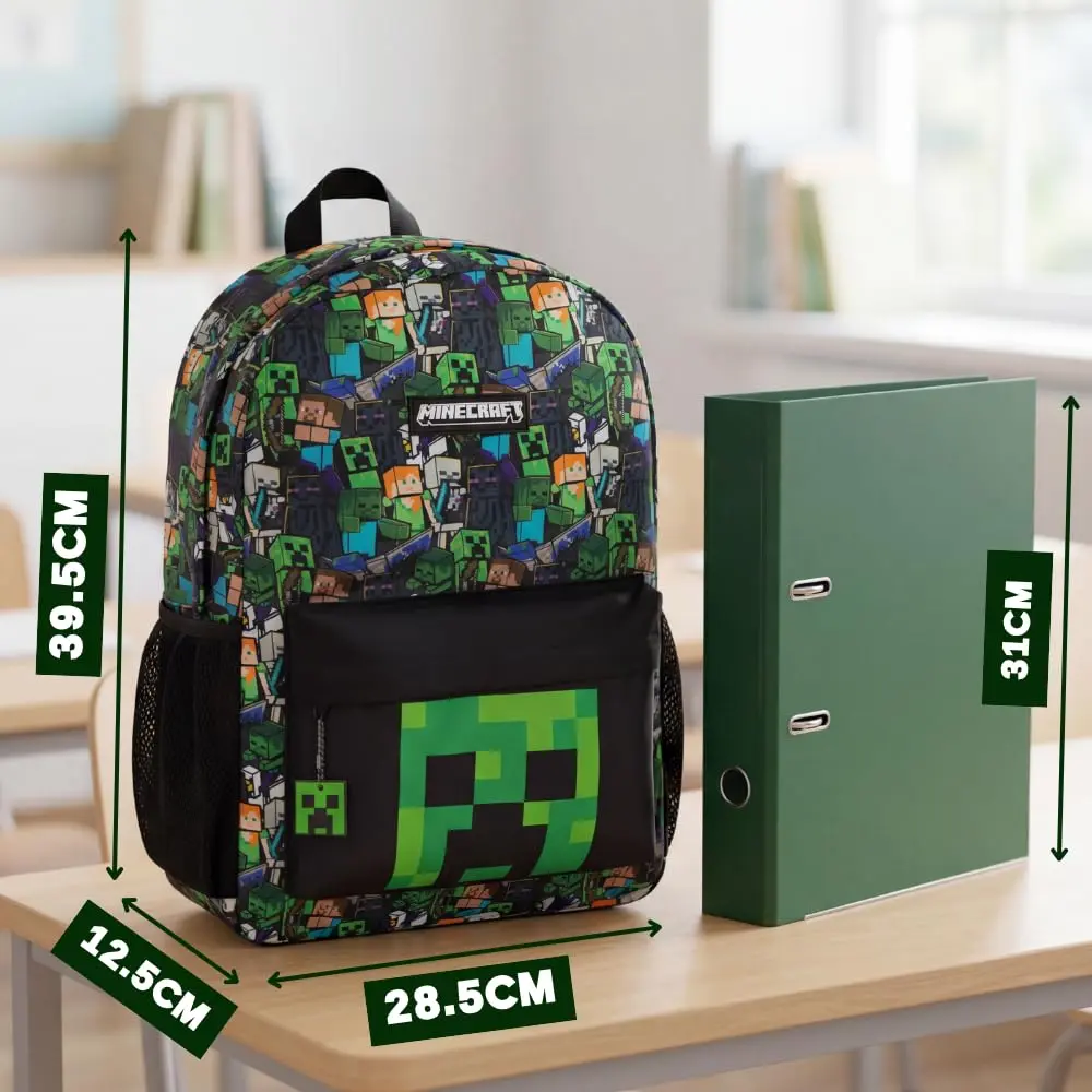 Minecraft Kids Backpack | Unisex Multicolour Graphic Bag for School & Travel - view 5