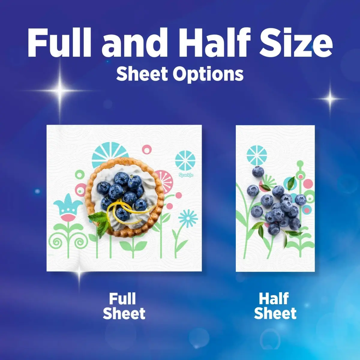 Sparkle Pick-A-Size Paper Towels, Spirited Prints, 2 Double Rolls (220 Sheets Total) | SFI Certified Sourcing - view 6