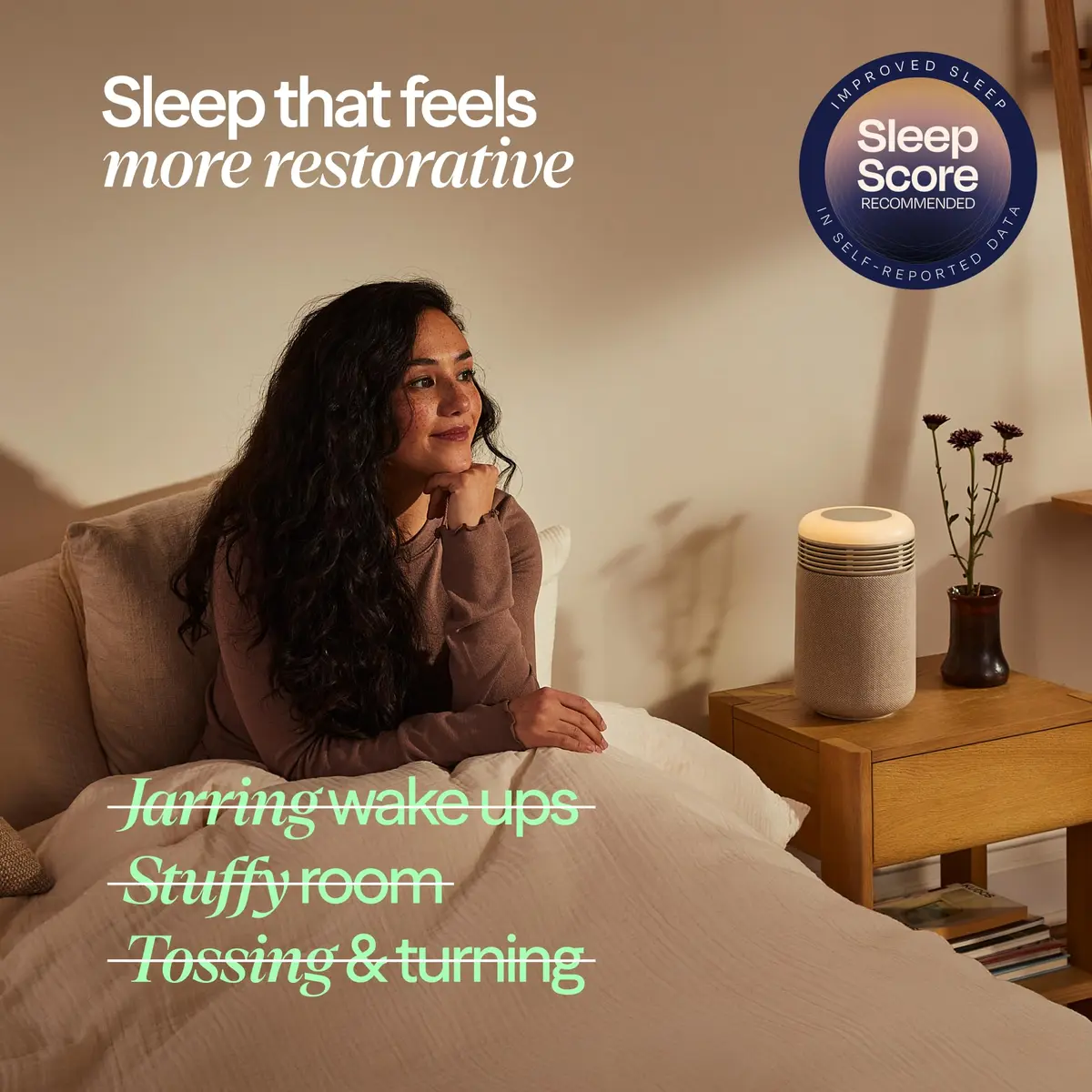 BLUEAIR Mini Restful Beige | 140 sq ft HEPA Air Purifier with Sunrise Alarm & Nightlight - view 6