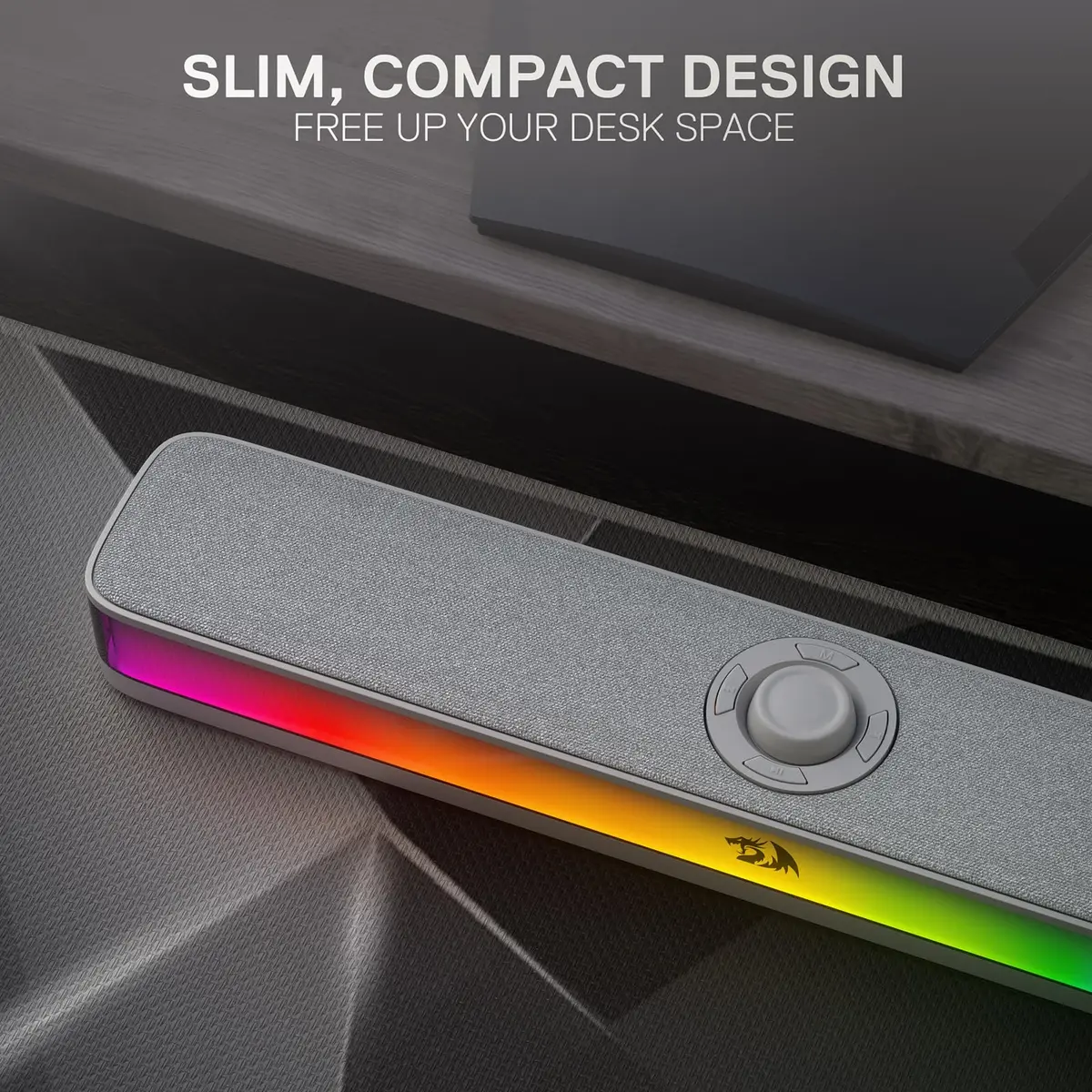 Redragon GS515 RGB Desktop Soundbar 2.0 Stereo 10W | USB-C Powered Computer Speakers - view 6