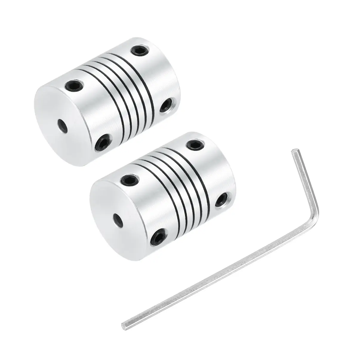 uxcell 3mm to 3mm Aluminum Alloy Shaft Coupling L25xD19mm Flexible Beam Coupler (2-Pack) - main product image