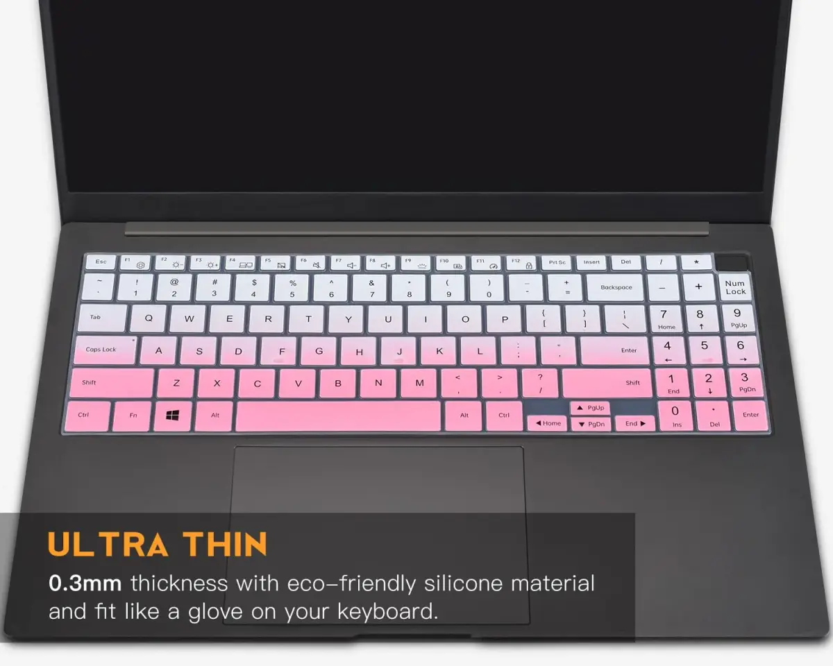 CaseBuy Ombre Pink Keyboard Cover Skin for Samsung Galaxy Book 5/4/3 15.6" 16" | US Keyboard Layout Protector - view 3