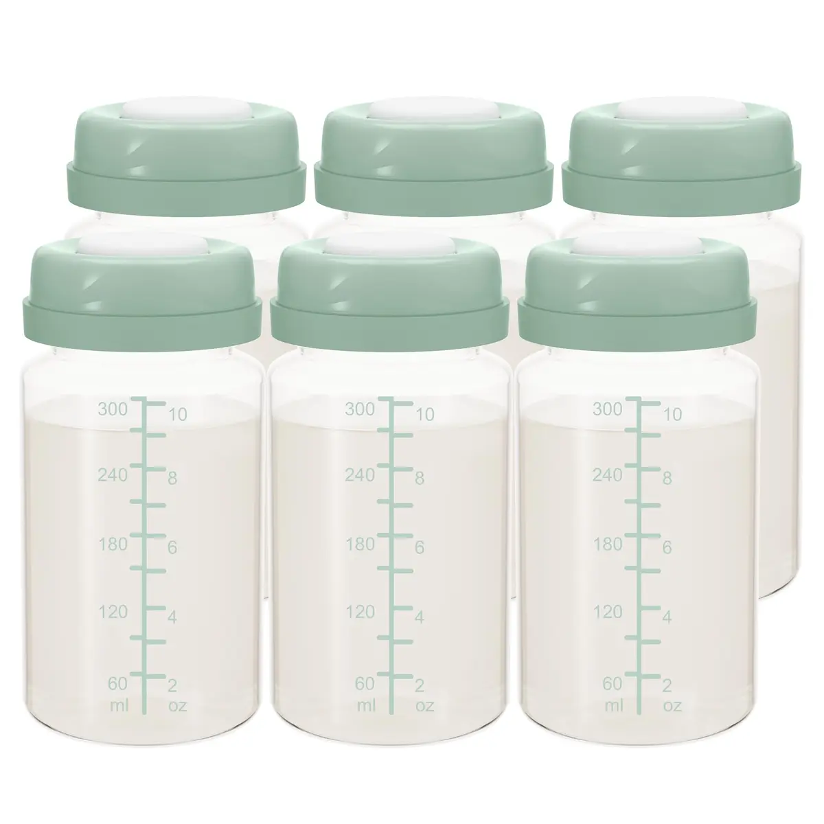 TOVVILD 10oz (295ml) Breastmilk Storage Bottles, 6-Pack | Compatible with Spectra & Momcozy Pumps - main product image
