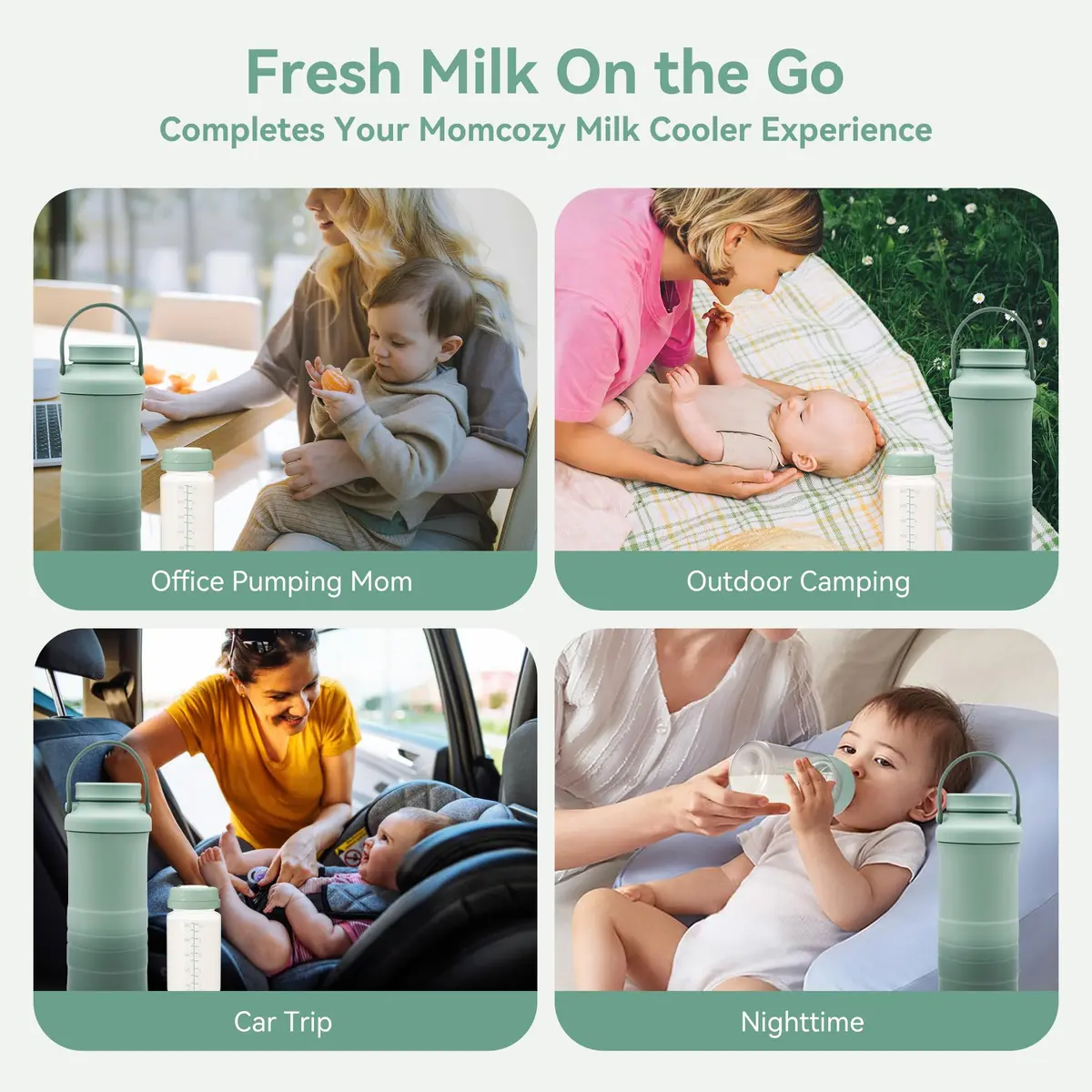TOVVILD 10oz (295ml) Breastmilk Storage Bottles, 6-Pack | Compatible with Spectra & Momcozy Pumps - view 7