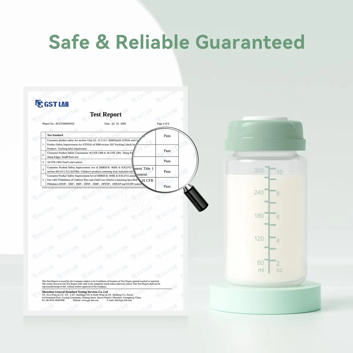TOVVILD 10oz (295ml) Breastmilk Storage Bottles, 6-Pack | Compatible with Spectra & Momcozy Pumps - view 4