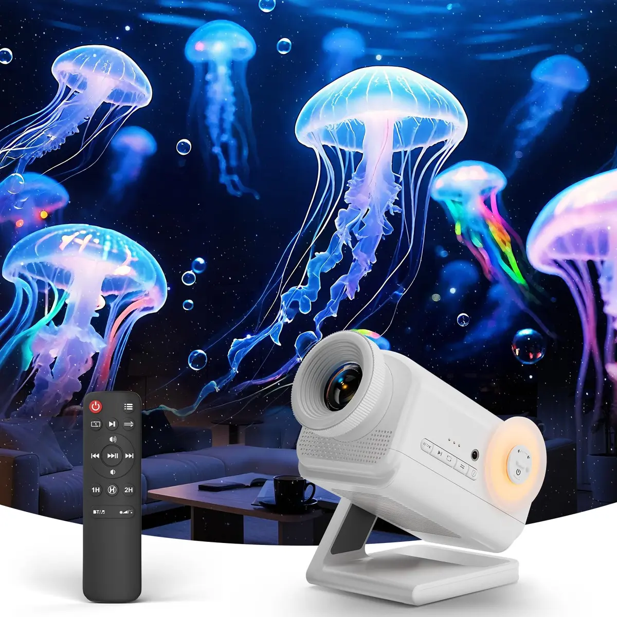 Rossetta 3D Projector with 60 Scenes, Galaxy Star Projector for Room Decor | 220° Focus & Bluetooth Speaker - main product image