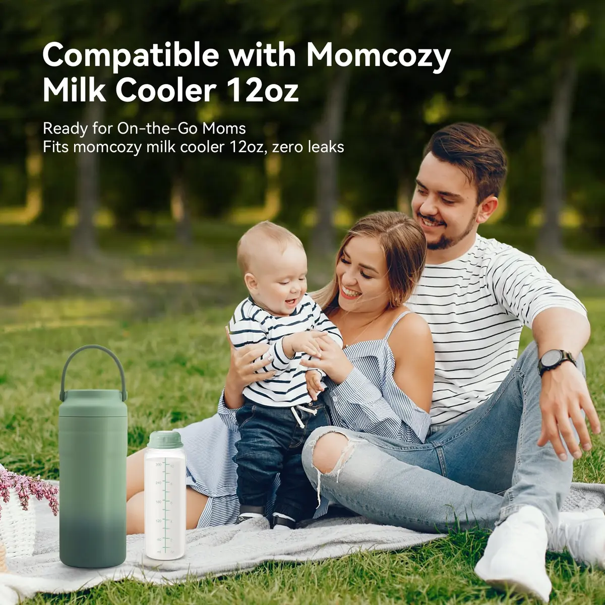 TOVVILD 11oz Breastmilk Storage Bottles (325ml) - 4 Pack | BPA-Free & Leakproof for Momcozy Coolers - view 3