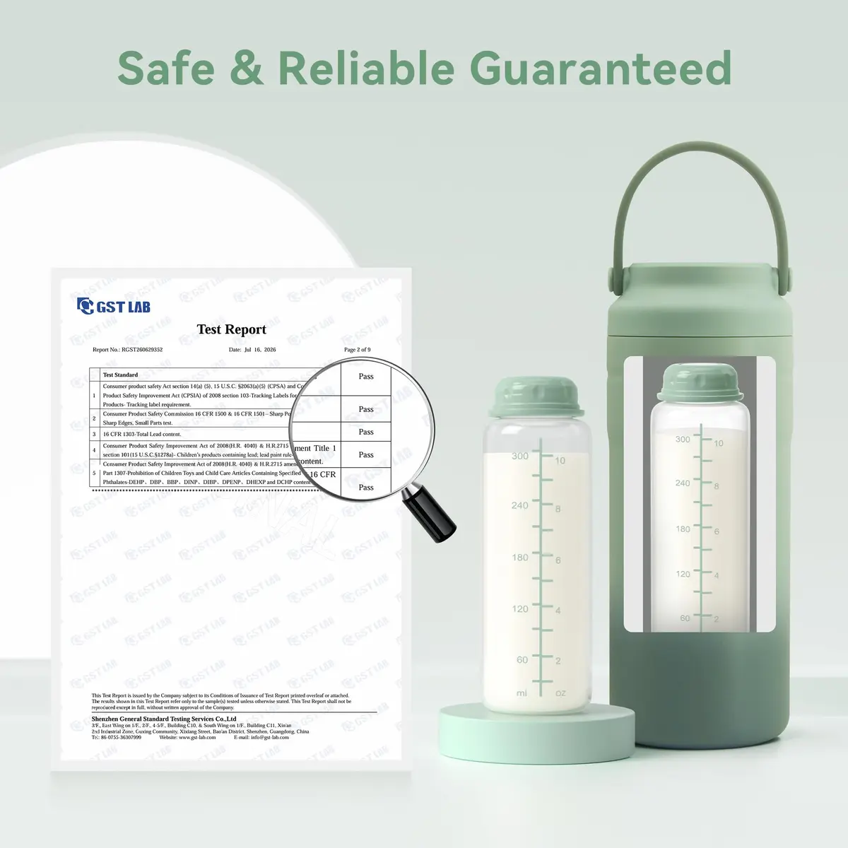 TOVVILD 11oz Breastmilk Storage Bottles (2-Pack, 330ml) | BPA-Free & Leakproof for On-the-Go Milk Storage - view 4