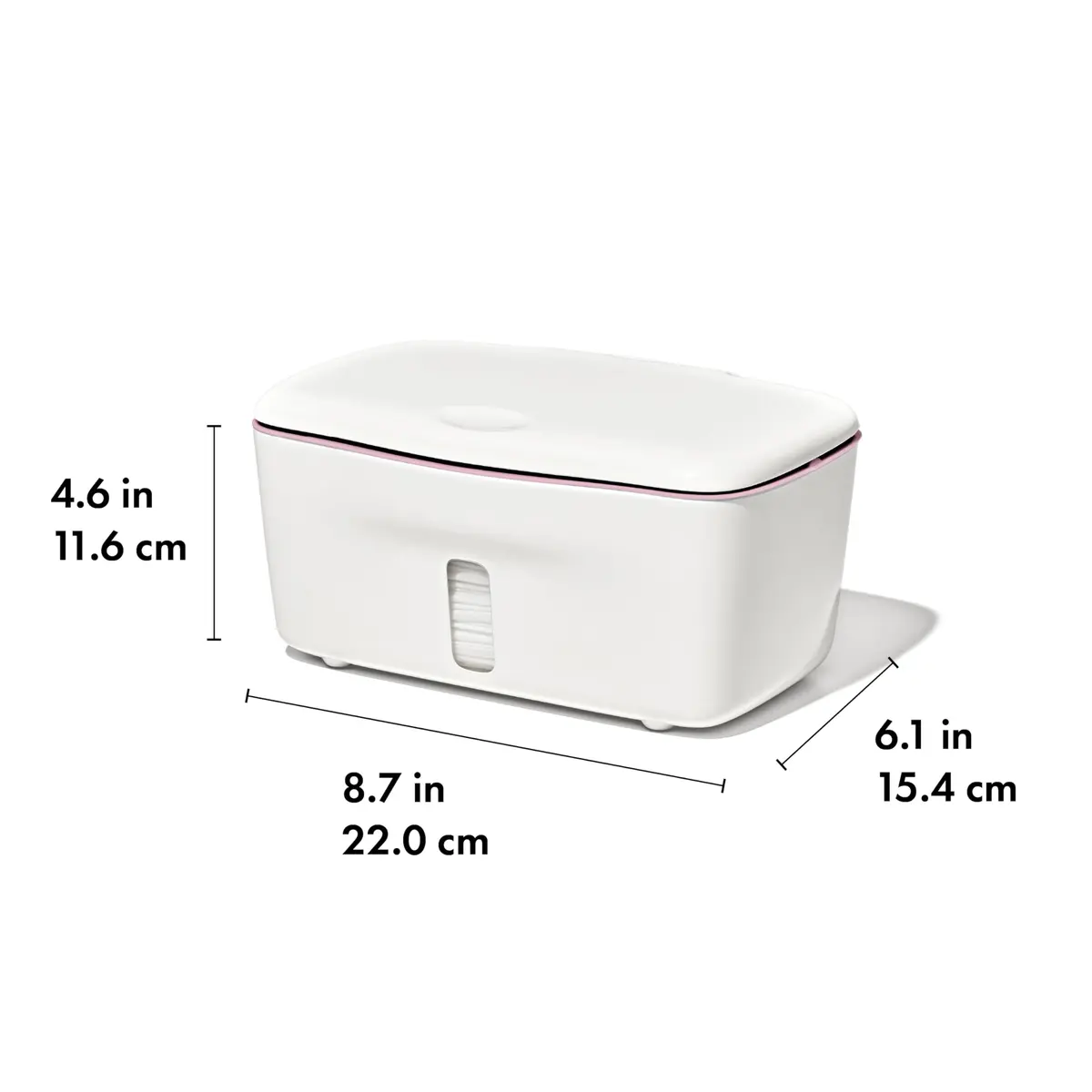 OXO Tot Perfect Pull Baby Wipes Dispenser, Blossom | Refillable Wipe Holder for Easy One-Hand Use - view 5
