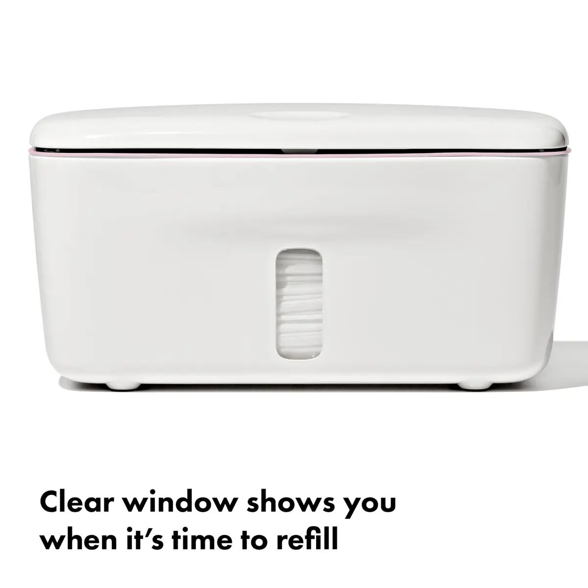 OXO Tot Perfect Pull Baby Wipes Dispenser, Blossom | Refillable Wipe Holder for Easy One-Hand Use - view 3