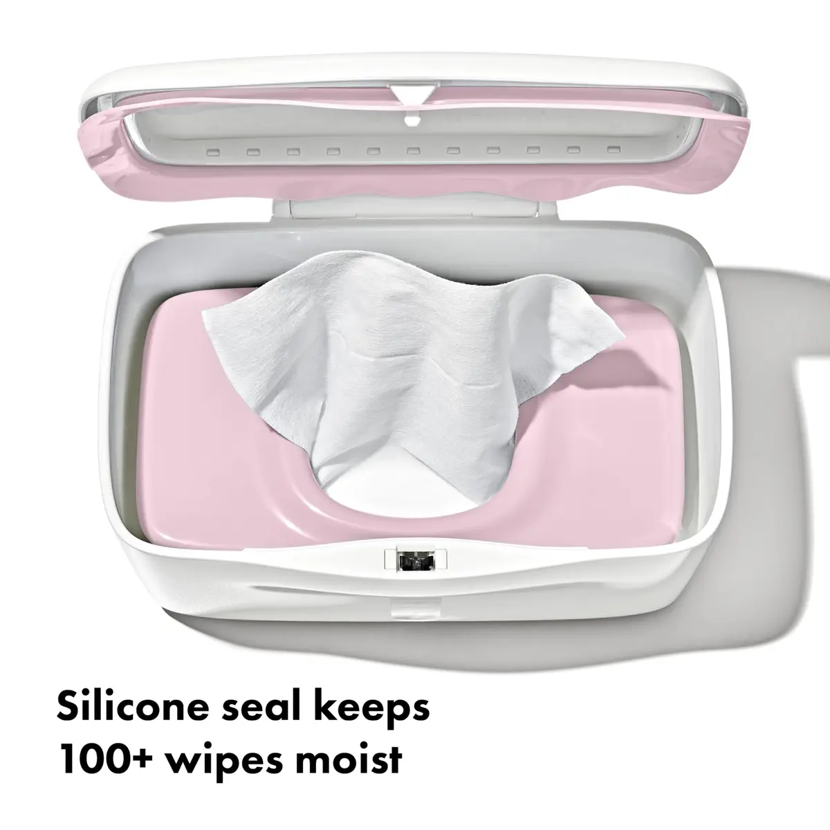 OXO Tot Perfect Pull Baby Wipes Dispenser, Blossom | Refillable Wipe Holder for Easy One-Hand Use - view 4