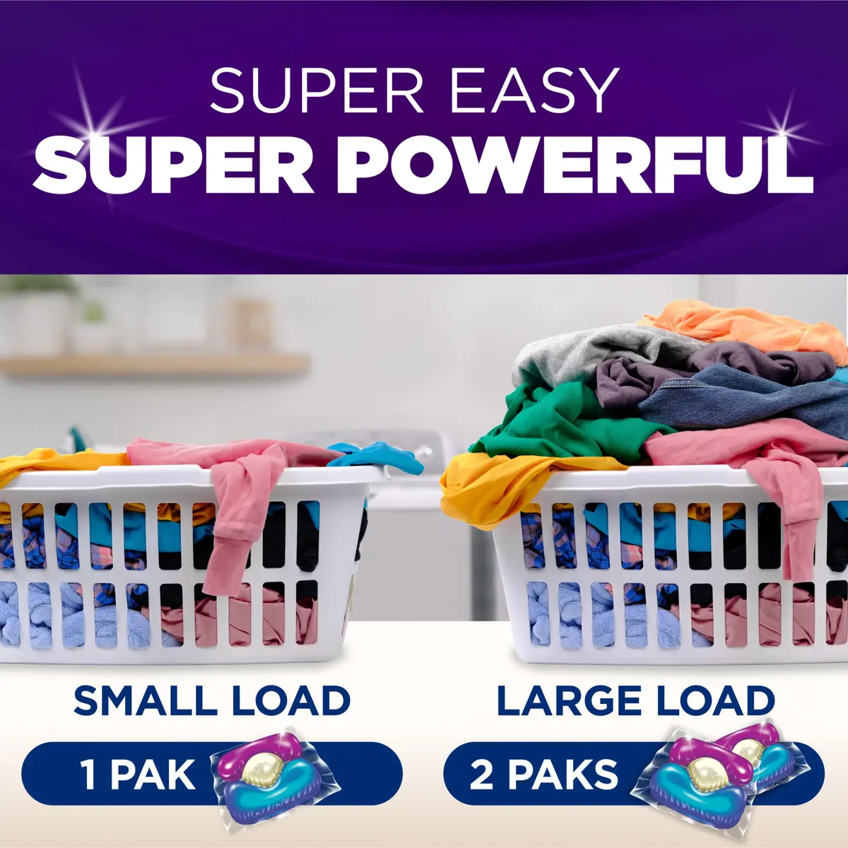 ARM & HAMMER Plus OxiClean With Odor Blasters Laundry Detergent Paks, 72 Ct | 5-in-1 Cleaning Power - view 6