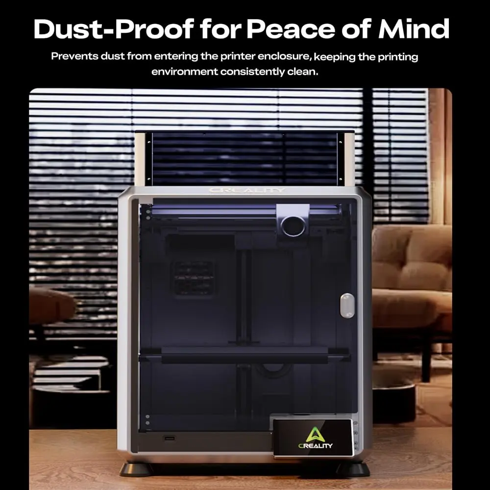 Skouphy Polycarbonate Enclosure for K1 SE /K2 SE | Dustproof, Noise-Reducing, Transparent 3D Printer Cover (35.56cm x 48.26cm x 8.89cm) - view 5