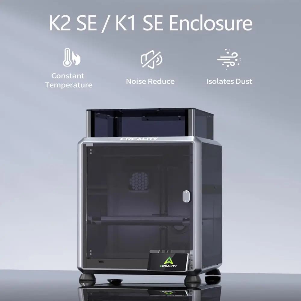 Skouphy Polycarbonate Enclosure for K1 SE /K2 SE | Dustproof, Noise-Reducing, Transparent 3D Printer Cover (35.56cm x 48.26cm x 8.89cm) - view 2