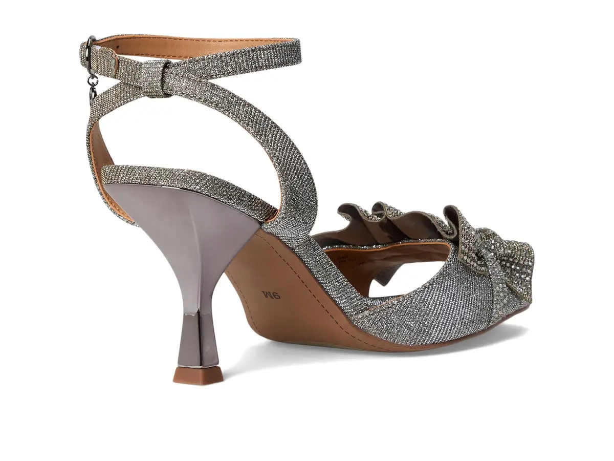 J.Reneé Almita Ankle Strap Sandals 12 Wide | Flare Heel & Rhinestone Style - view 5