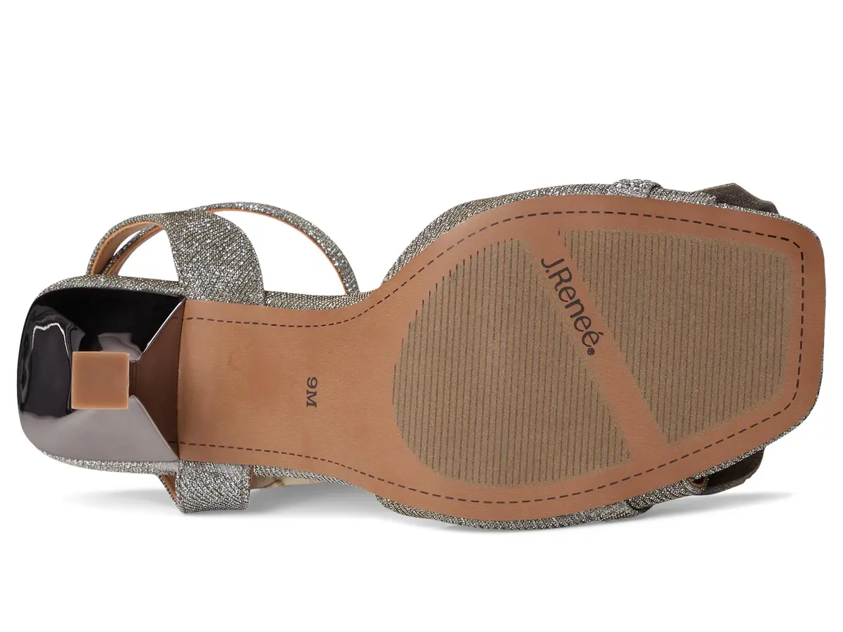 J.Reneé Almita Ankle Strap Sandals 12 Wide | Flare Heel & Rhinestone Style - view 3