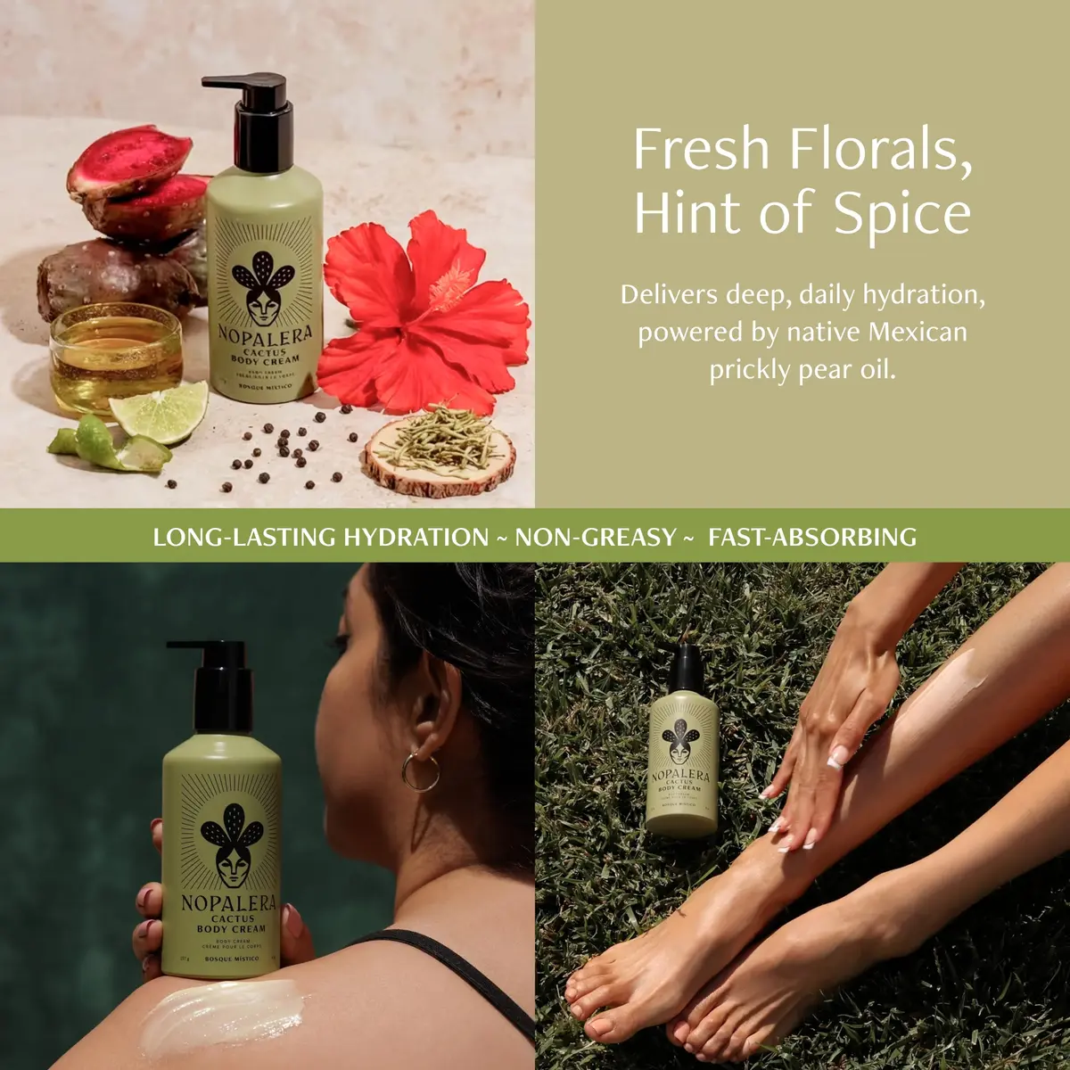 Nopalera Cactus Body Cream | Deeply Nourishing | Bosque Místico | 8oz - view 2