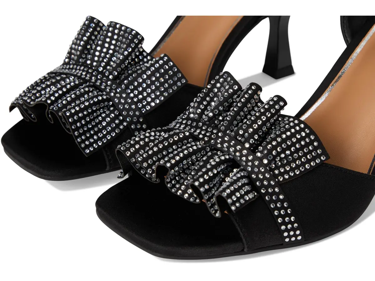 J.Reneé Almita Ankle Strap Sandals Black 12 Wide | Flare Heel & Square Toe (70-120c) - view 6