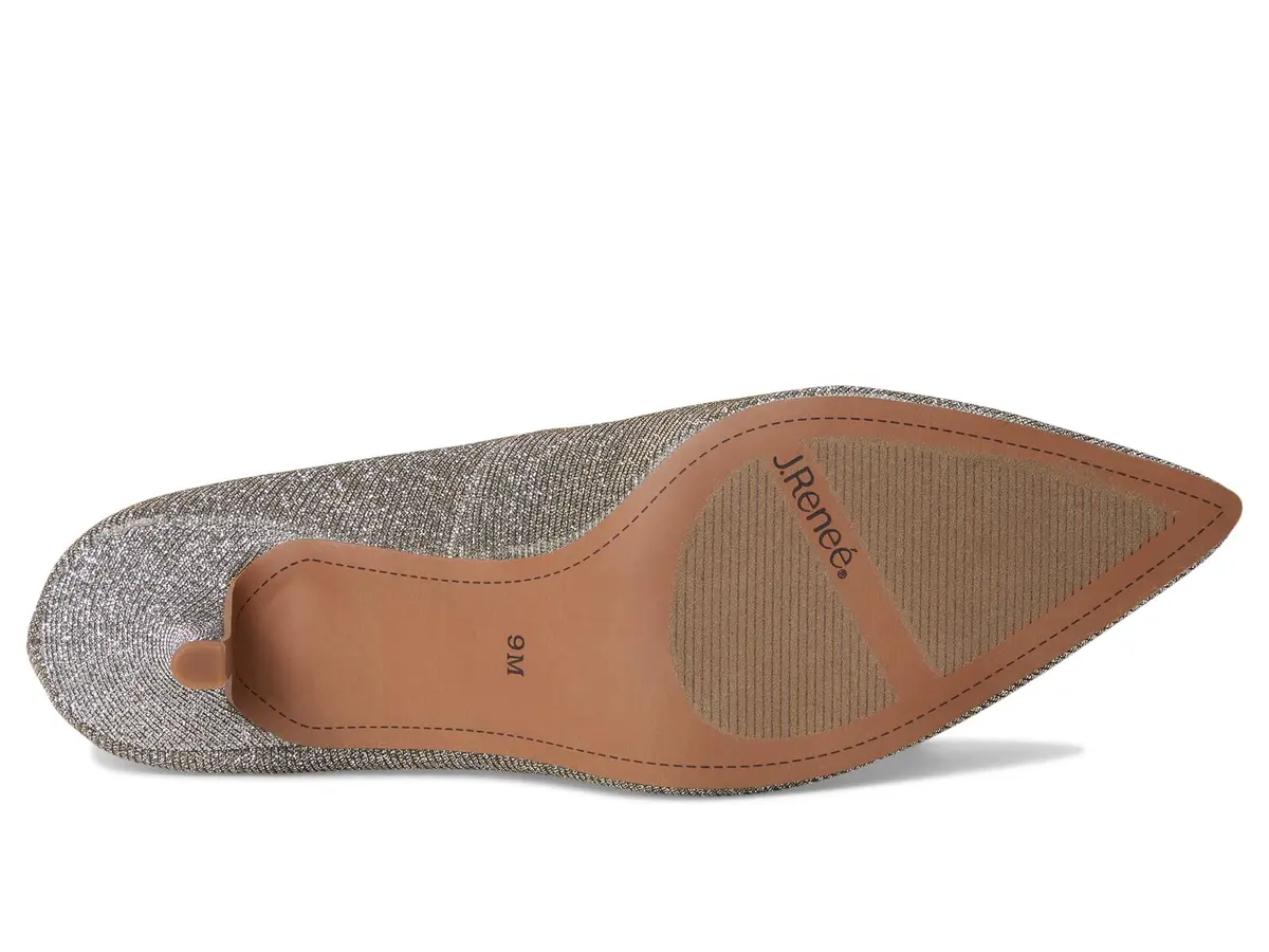 J. Reneé Ezara Women's Pewter Pumps 8 Medium | Pointed Toe Slip-On with Memory Foam - view 3