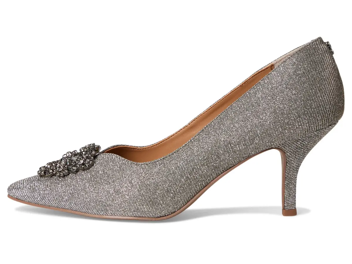 J. Reneé Ezara Women's Pewter Pumps 8 Medium | Pointed Toe Slip-On with Memory Foam - view 4