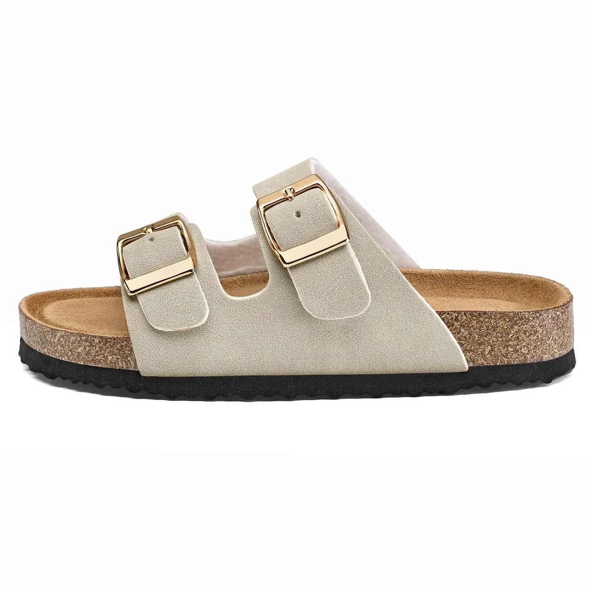 K KomForme Kids Slide Sandals Stone Size 13 Little Kid | Adjustable Buckles & Arch Support - view 4