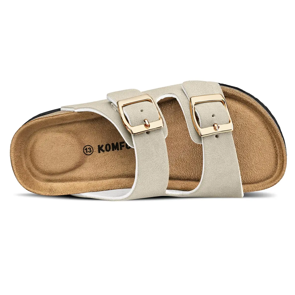 K KomForme Kids Slide Sandals with Cork Footbed & Arch Support, Size 4 Big Kid (US 4, 21.5 cm) | Adjustable Straps for All-Day Comfort - view 5