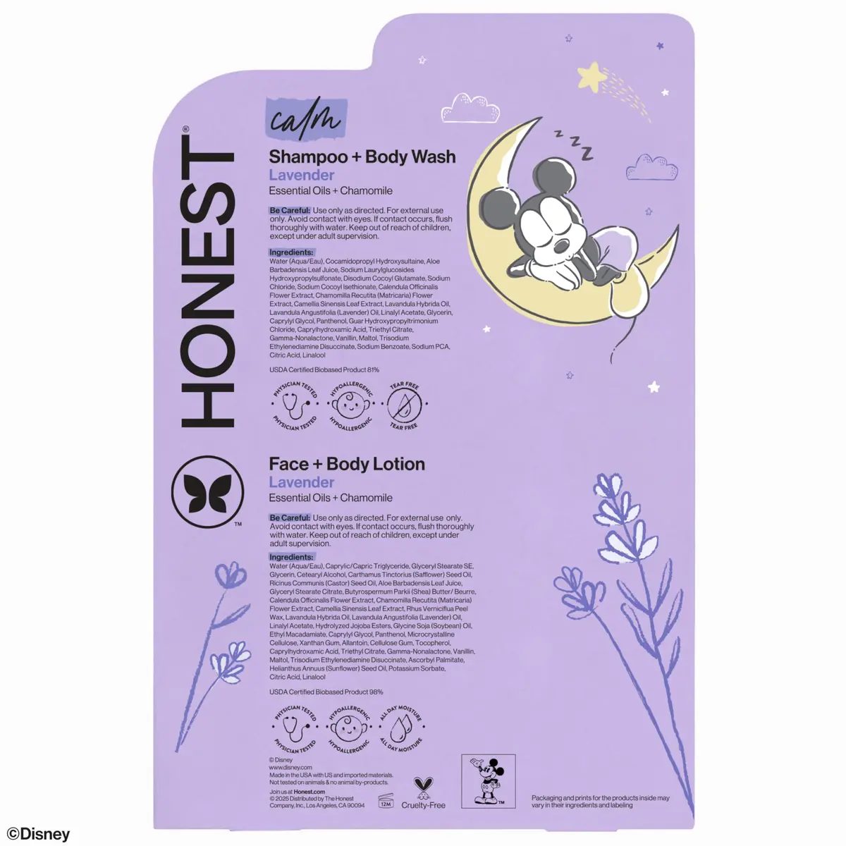The Honest Company Shampoo, Body Wash & Lotion Bundle, Lavender, 18.5 fl oz | Gentle, Naturally Derived, Family-Friendly - view 9