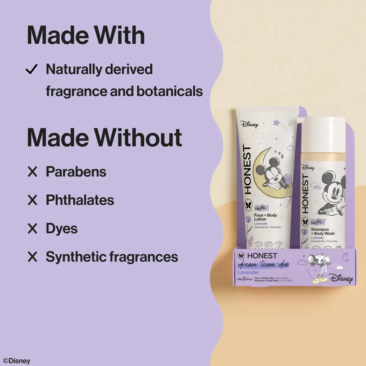 The Honest Company Shampoo, Body Wash & Lotion Bundle, Lavender, 18.5 fl oz | Gentle, Naturally Derived, Family-Friendly - view 4