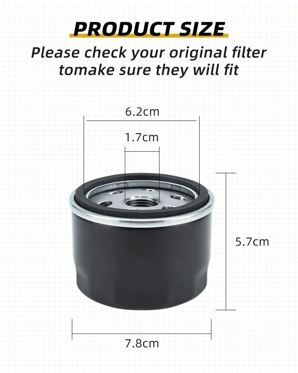 QUICKWOLF 49065-0721 Oil Filter for Kawasaki FR691V FR730V FR651V FR600V FX600V FX730V FS691V FS651V Engines | 181g (0.4 lb) Steel - view 5