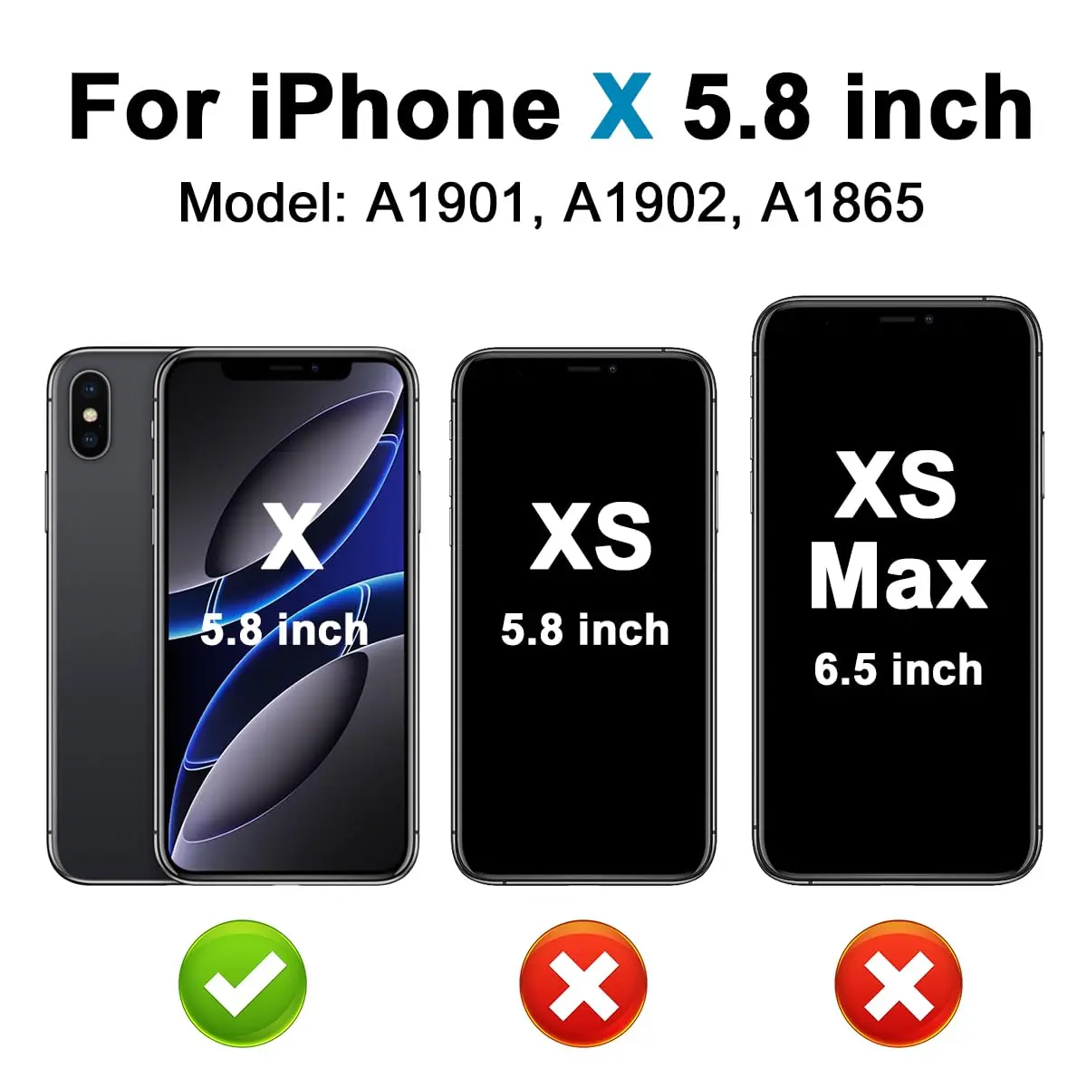 SIMDOG OLED Screen Replacement for iPhone X (5.8-inch) | Full HD Display with 3D Touch - view 2