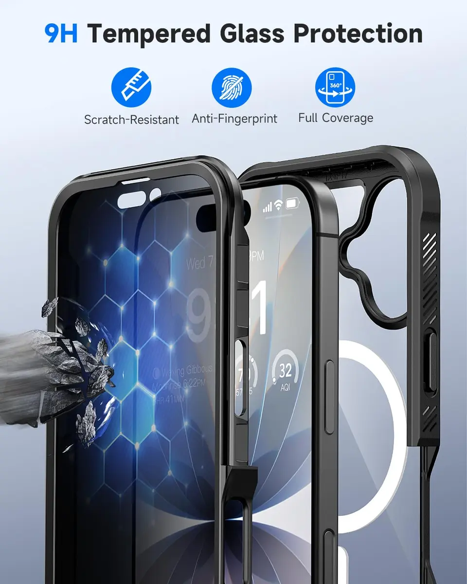 seacosmo Wireless Accessory for iPhone 17 6.3" with Privacy Screen Protector | Full Body Shockproof Case - view 7