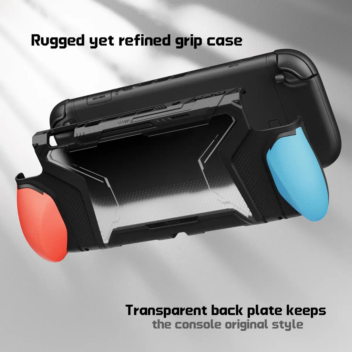 playvital Beyond-Grip Dockable Case for Nintendo Switch 2 (Blue & Orange) with Interchangeable Grips & Thumbstick Caps | 12cm (4.7in) x 8.7cm (3.4in) x 1.8cm (0.7in) - view 8