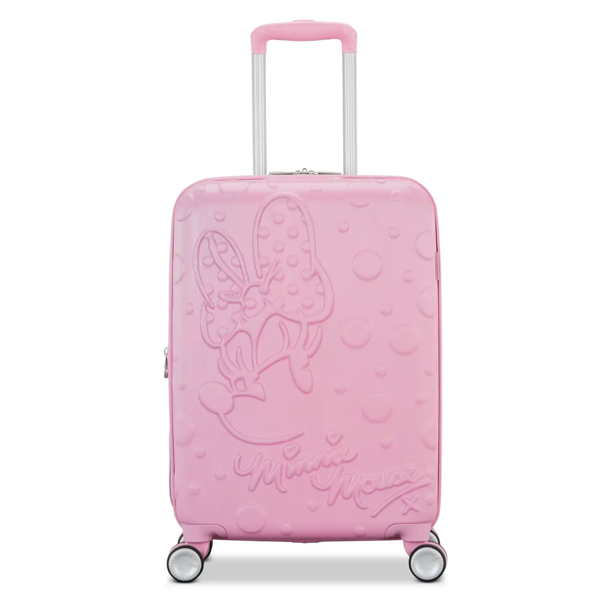 American Tourister Minnie Mouse Carry-On Luggage 21-Inch Pink | Disney Kids' Suitcase with Dual Spinner Wheels - view 2