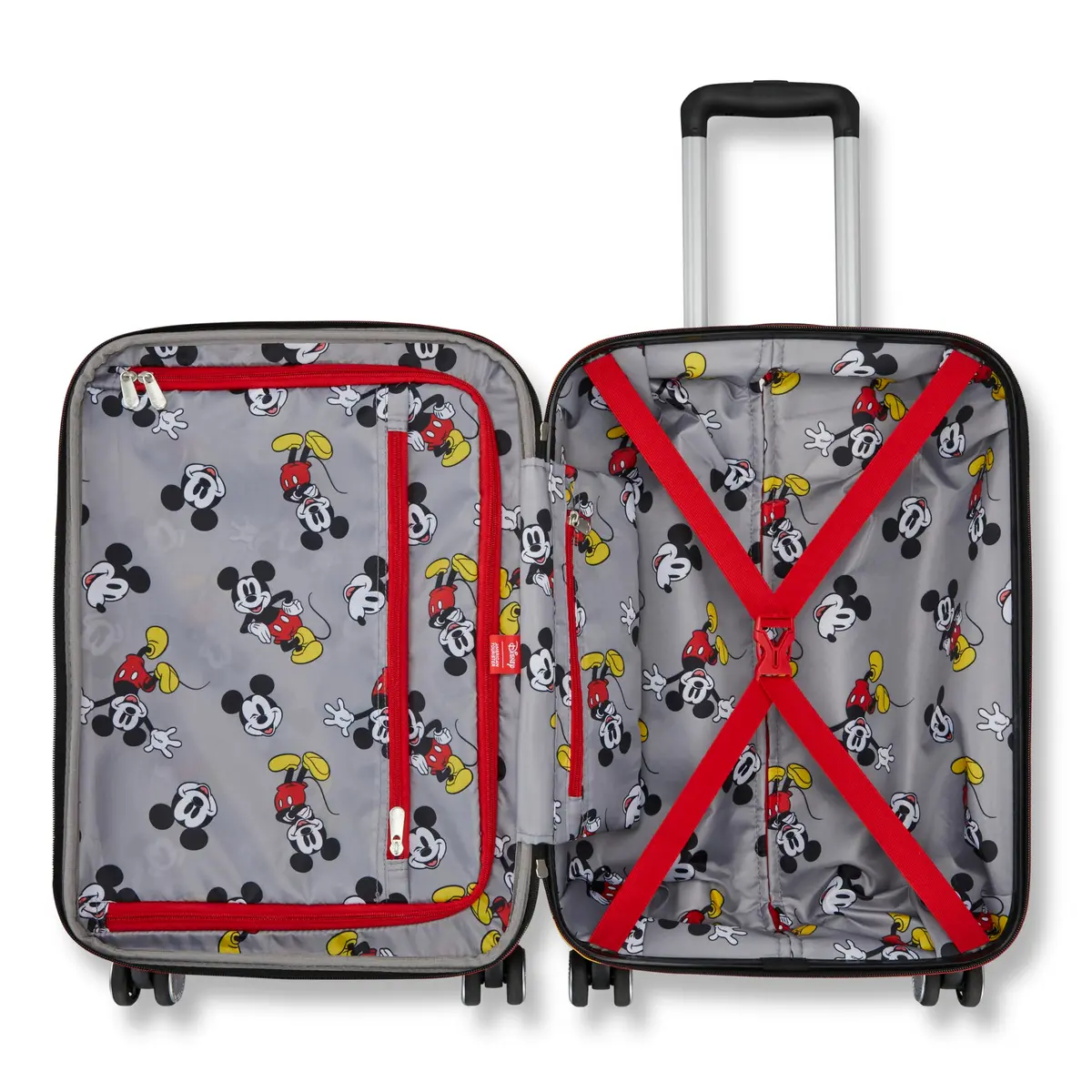 American Tourister Mickey Mouse Carry-On Luggage 21-Inch | Durable Hardshell with Adjustable Handle & 360 Spinner Wheels - view 6