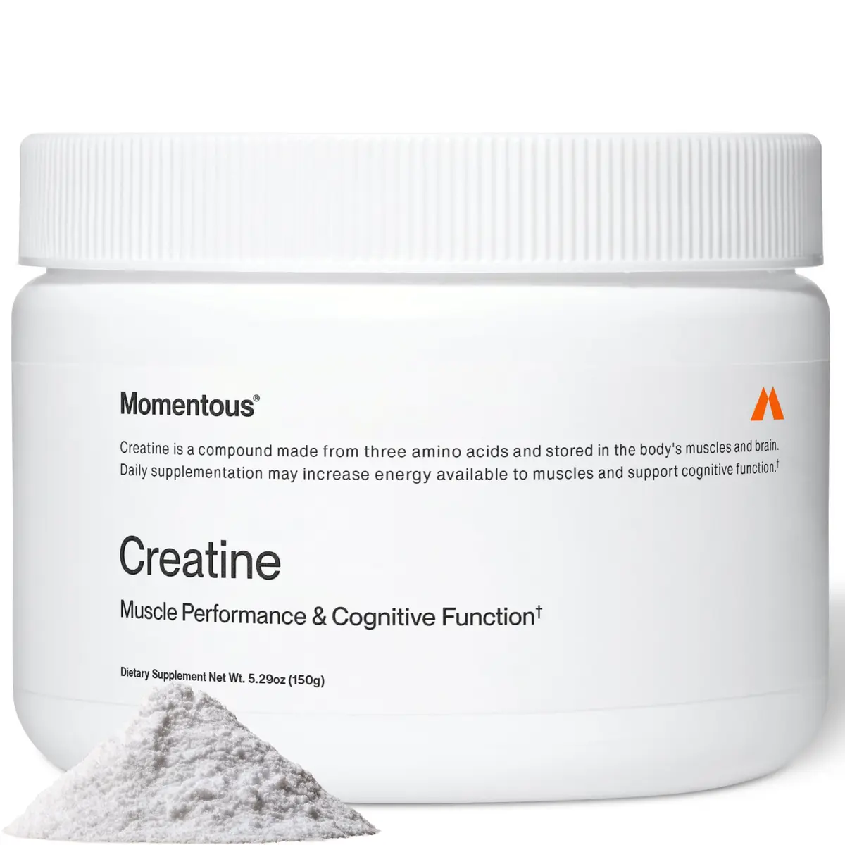 Momentous Creatine Monohydrate Powder Unflavored 150 g (5.29 oz) | NSF Certified for Sport - main product image