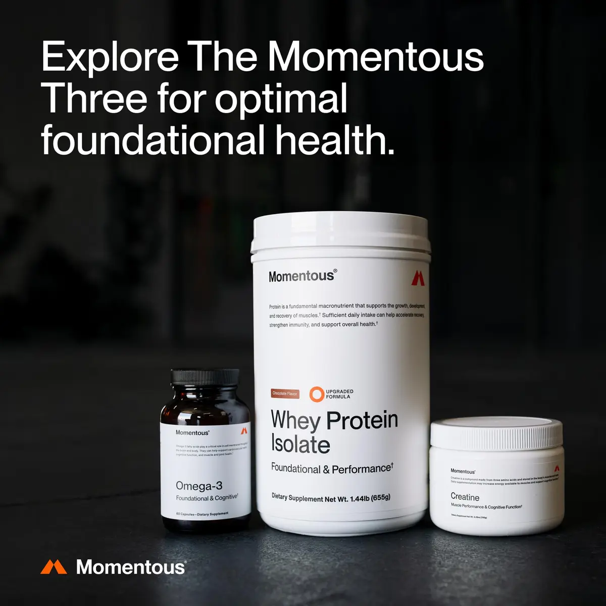 Momentous Creatine Monohydrate Powder Unflavored 150 g (5.29 oz) | NSF Certified for Sport - view 7