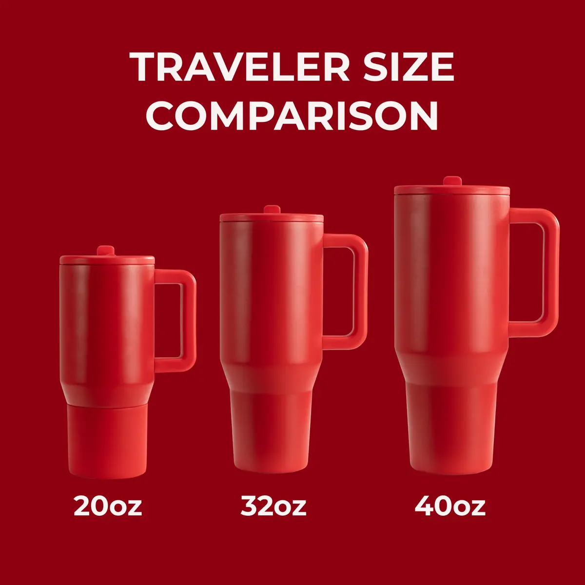 HydroJug Traveler 20oz Kids Insulated Tumbler with Handle, Alumni Red | Leakproof, BPA-Free, Drop-Resistant - view 4