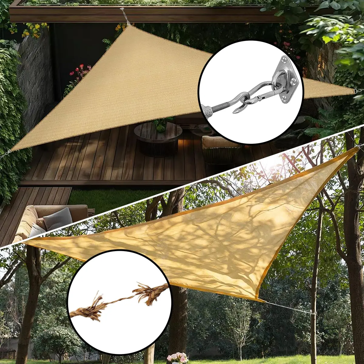YOFIT 40 Pcs Shade Sail Hardware Kit 15.2 cm (6 Inch) | Heavy Duty 304 Stainless Steel for Patio & Garden - view 7