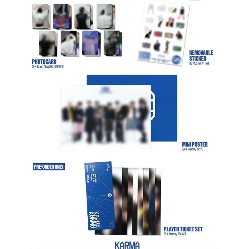 STRAY KIDS KARMA [CEREMONY Ver.] 4th Album 100 Pages | Pre-Order Gift & 3 Extra Photocards Set - view 3
