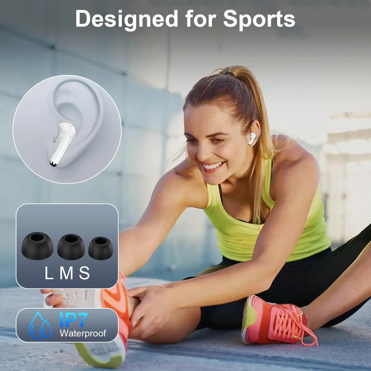 VIFIGEN Wireless Earbuds with Charging Case | IPX7 Waterproof, Bluetooth 5.3, 60H Playtime - view 5