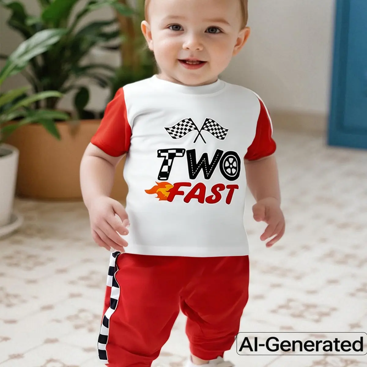 Coyciu Baby Boy's 2nd Birthday Outfit - Fast Two Race Car Set (18-24 Months) - view 2