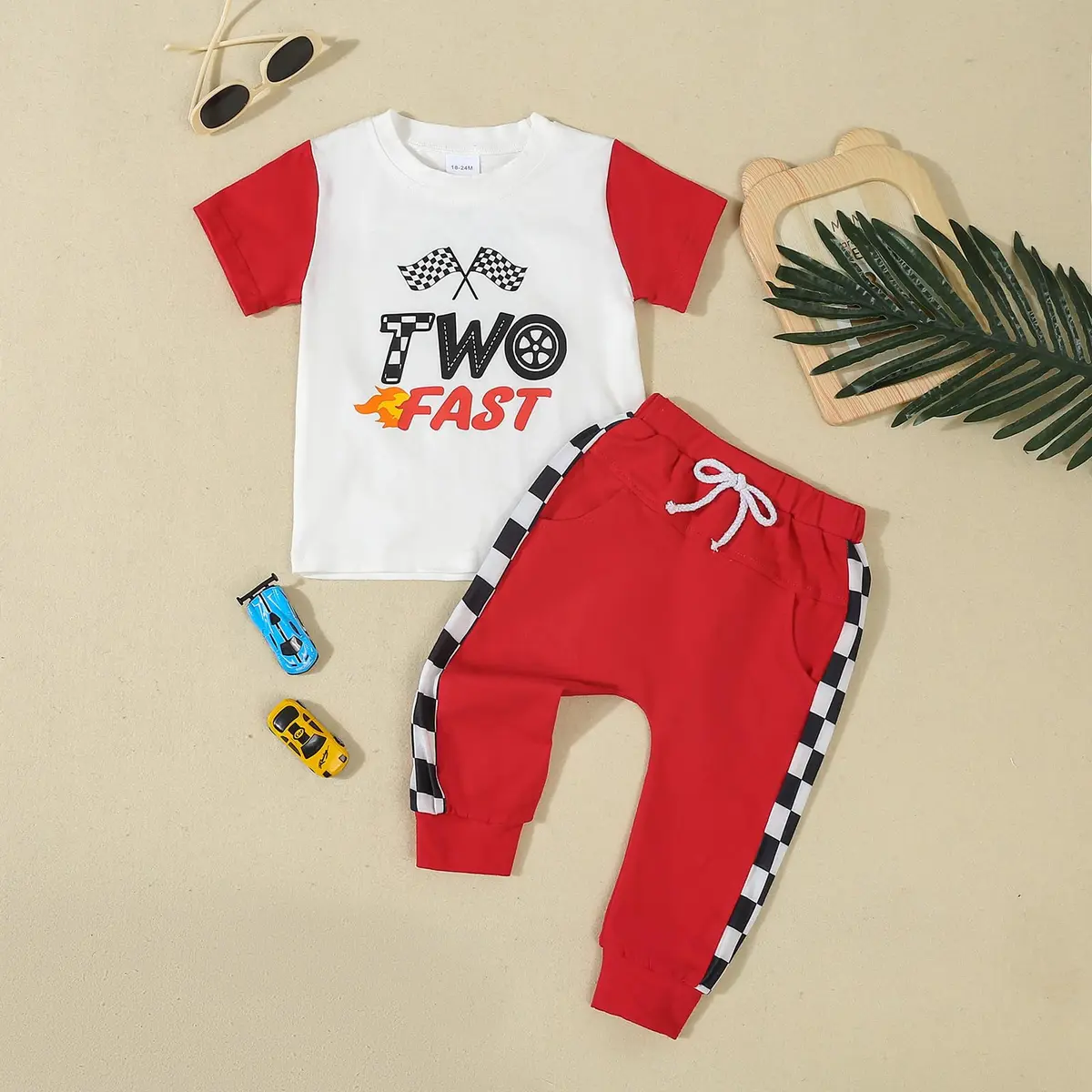 Coyciu Baby Boy's 2nd Birthday Outfit - Fast Two Race Car Set (18-24 Months) - view 3