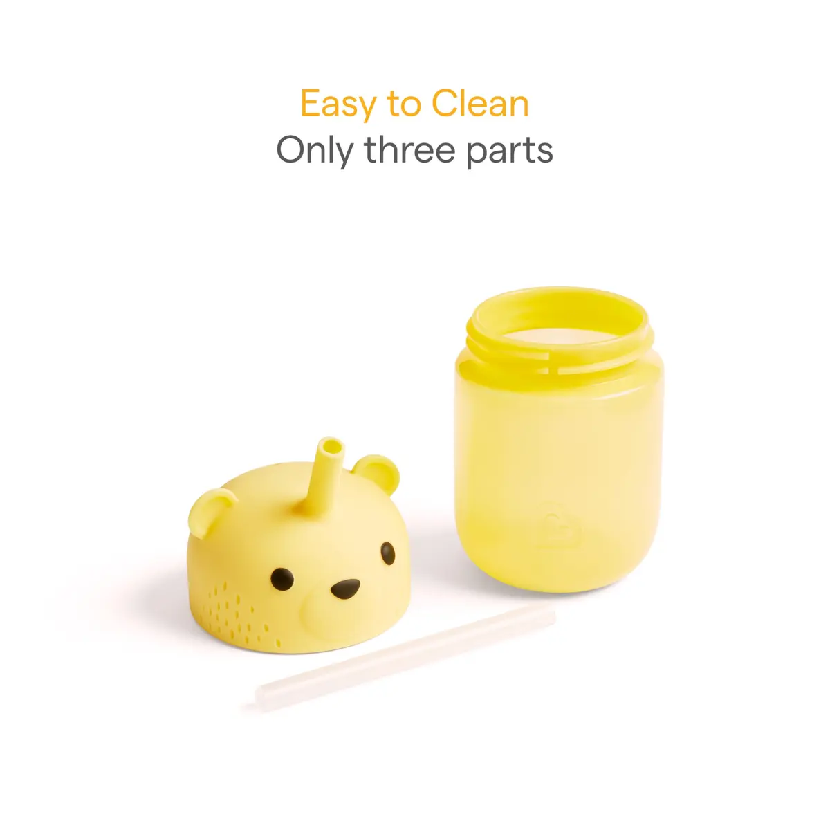 Munchkin Gentle Transition Honey Bear Straw Cup 255ml (9 Oz) | BPA-Free Silicone for Babies 6+ Months - view 5