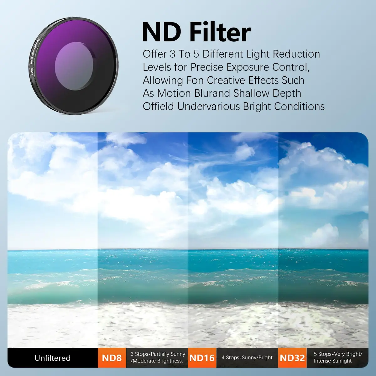 AMAZEAR ND & CPL Lens Filters Set for Insta360 Go Ultra | Optical Glass, Water-Resistant, Easy to Use - view 3