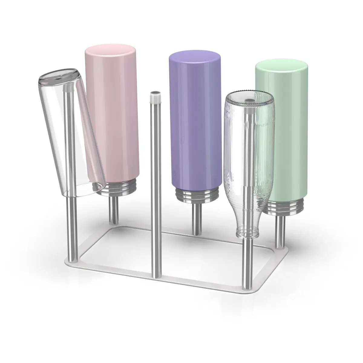 ZHMY Water Bottle Drying Rack, Stainless Steel, Space Saving Countertop Drying Rack for Bottles & Glassware - main product image