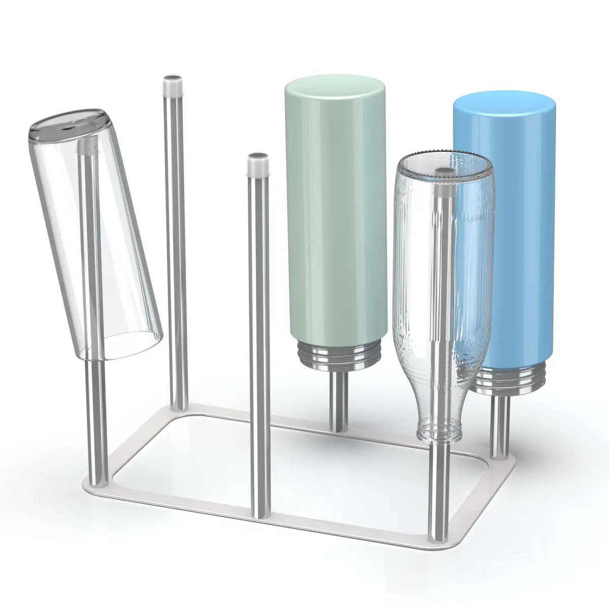 ZHMY Water Bottle Drying Rack, Stainless Steel, Space Saving Countertop Drying Rack for Bottles & Glassware - view 9