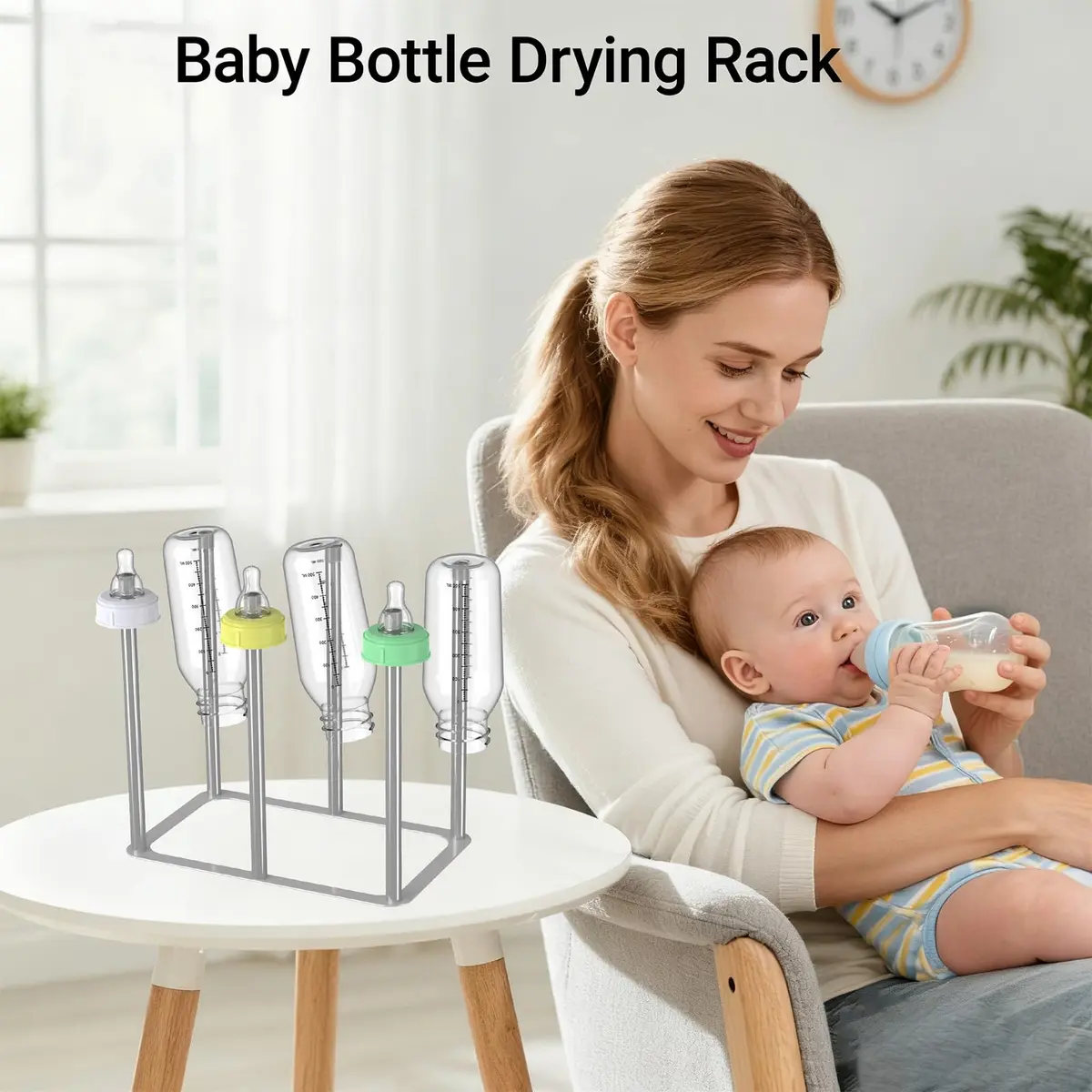 ZHMY Water Bottle Drying Rack, Stainless Steel, Space Saving Countertop Drying Rack for Bottles & Glassware - view 3