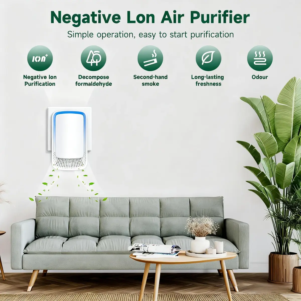 JOSTART Air Ionizers for Home | Filterless Negative Ion Air Purifier (4 Pack) | Compact & Eco-Friendly - view 3