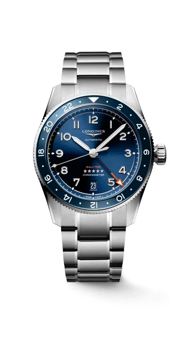 Longines Spirit Zulu Time 39MM Automatic Watch | Multi-Time Zone, COSC Certified, Stainless Steel - main product image