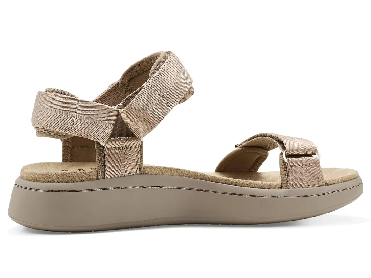 Woden Womens Line Sandals Silver Mink 8 Medium | Water-Resistant Flat Sandal with Leather Upper - view 4